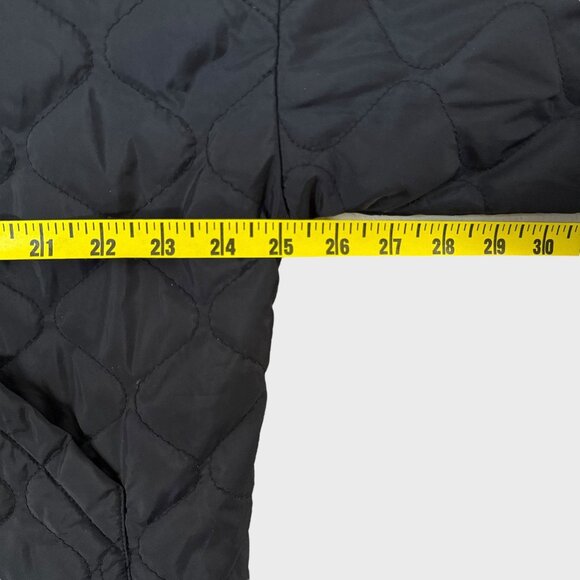 Zella Zip-Up Quilted Bomber Jacket Black Women's Medium Mock Neck Long-Sleeve - Picture 13 of 14